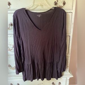 3/4 sleeve peplum shirt